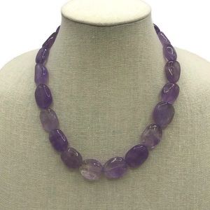 Amethyst Bead 925 Sterling Necklace FP China